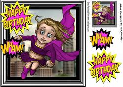 Birthday Wonder Girl in Pink! in the City 8x8