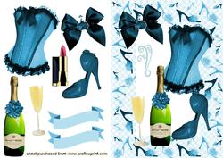 Gorgeous Ladies Accessories in Turq/black