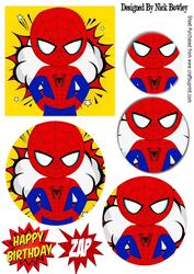 Super Hero Spider Man Oval Pyramids