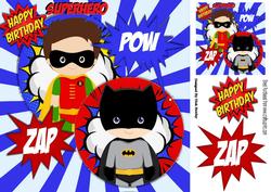 Batman & Robin the Dynamic Duo Blue 8x8