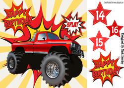 Red Monster Truck! 8x8