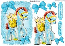 Cuddly Toy Pony with Bunnies and Bows