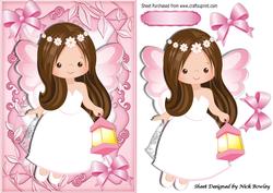 Cute Faerie with Lantern and Bows