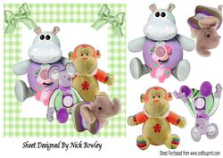 Cuddly Toys Stuffed with Love, in Gingham with Bows
