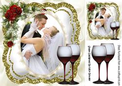 Red Roses, Red Wine! to the Happy Couple 8x8