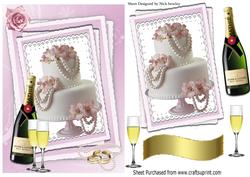 Pretty Pink and White Wedding Cake with Stackers