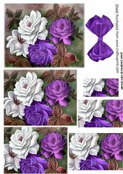 Pretty Lilac & White, Vintage Roses Pyramids
