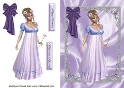 Beautiful Lady in Silver Jewelled Frame