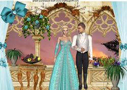 Pretty Lady in Gown with a Gentlman A4 Topper