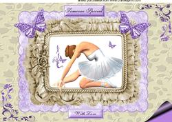 Beautiful Ballerina in Frill Frame A4 Topper
