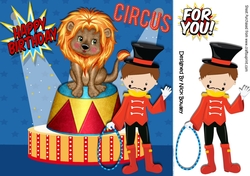 Circus Master training a lion 8x8