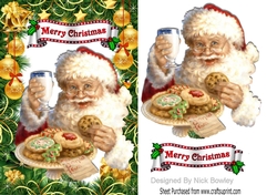 Lovely santa with his milk and cookies Ho! Ho! Ho!