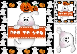 Boo! to you Ghost, in ghost frame 8x8