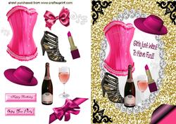 Cerise/black Ladies Accessories