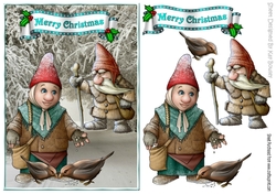The bird feeder gnome in the snow!