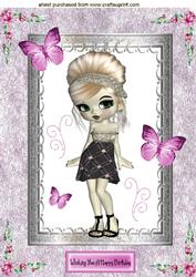 Cute Little Girl A4 Topper