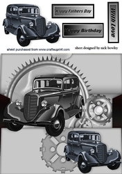 Black Sedan with steampunk 8x8