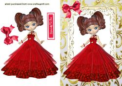 Cute Litte Girl with Red Dress