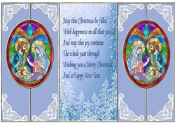 Lovely cut and fold quick card with mary and joseph