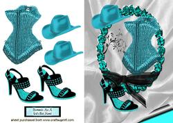 Gorgeous Ladies Turquiose Blue Basque