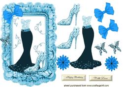 Elegant Ladies Dress in Blue