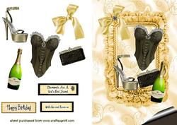 Gold & Brown with Diamond Swirls,ladies Accessories