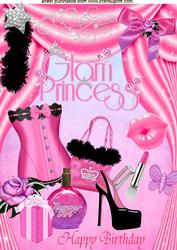 Pink Glam Princess, Gorgeous A4 Topper