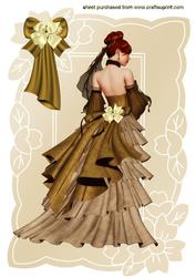 Elegance in Brown/cream A4 Topper