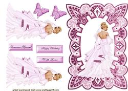 Lady in Pink! with Butterflies