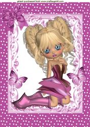 Adorable in Pretty Pink! A4 Topper
