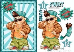Cool Dude bad boy with captions A5