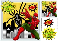 Spider hero green man is in the city 8x8