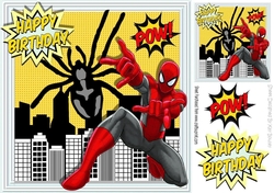 Spider hero silver man is in the city 8x8