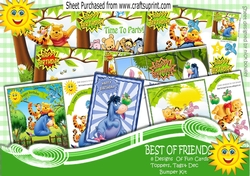Lovely fun Bear with friends, 8 Designs Bumper kit