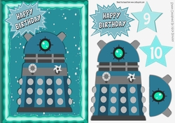 Turq Dalek, with stars in the sky A5