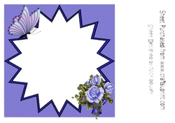 pretty blue roses 8x8 insert