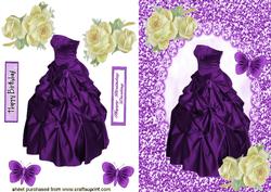 Beautiful Deep Purple Gown