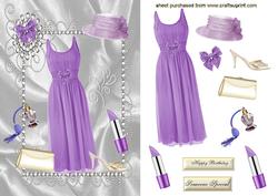 Pretty Lilac Dress with Hat