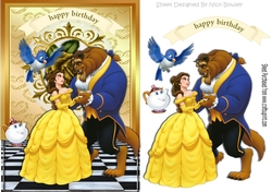 Beauty princess, shall we dance, with gold rose A5