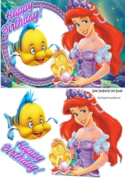 Princess of the sea with flounder the fish A5
