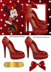 I Just love red glitter shoes, with cute little minnie mouse
