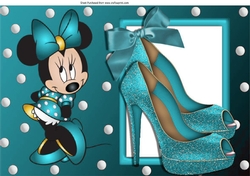 I Just love turq glitter shoes, with cute little minnie mouse A4