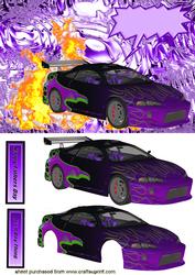 It's a Boy Thing! Customized Car with Flames