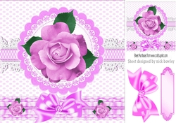 pretty pink with lace and gingham 8x8
