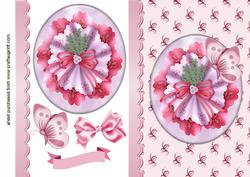 Pretty Pink Floral & Lace Topper