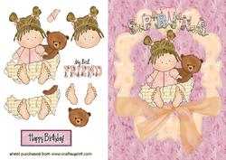 Little Girl with Her Best Friend Ted!