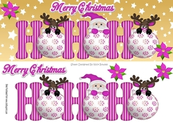 Cerise Ho!Ho! Ho! Santa with reindeers playing peek a boo DL