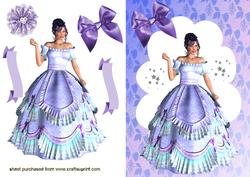 Pretty Lady in Evening Gown