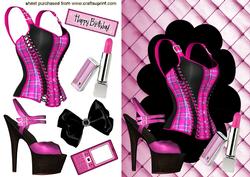 Cerise/black & Very Chic!