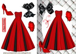 Beautiful Red Gown & Red Shoes
